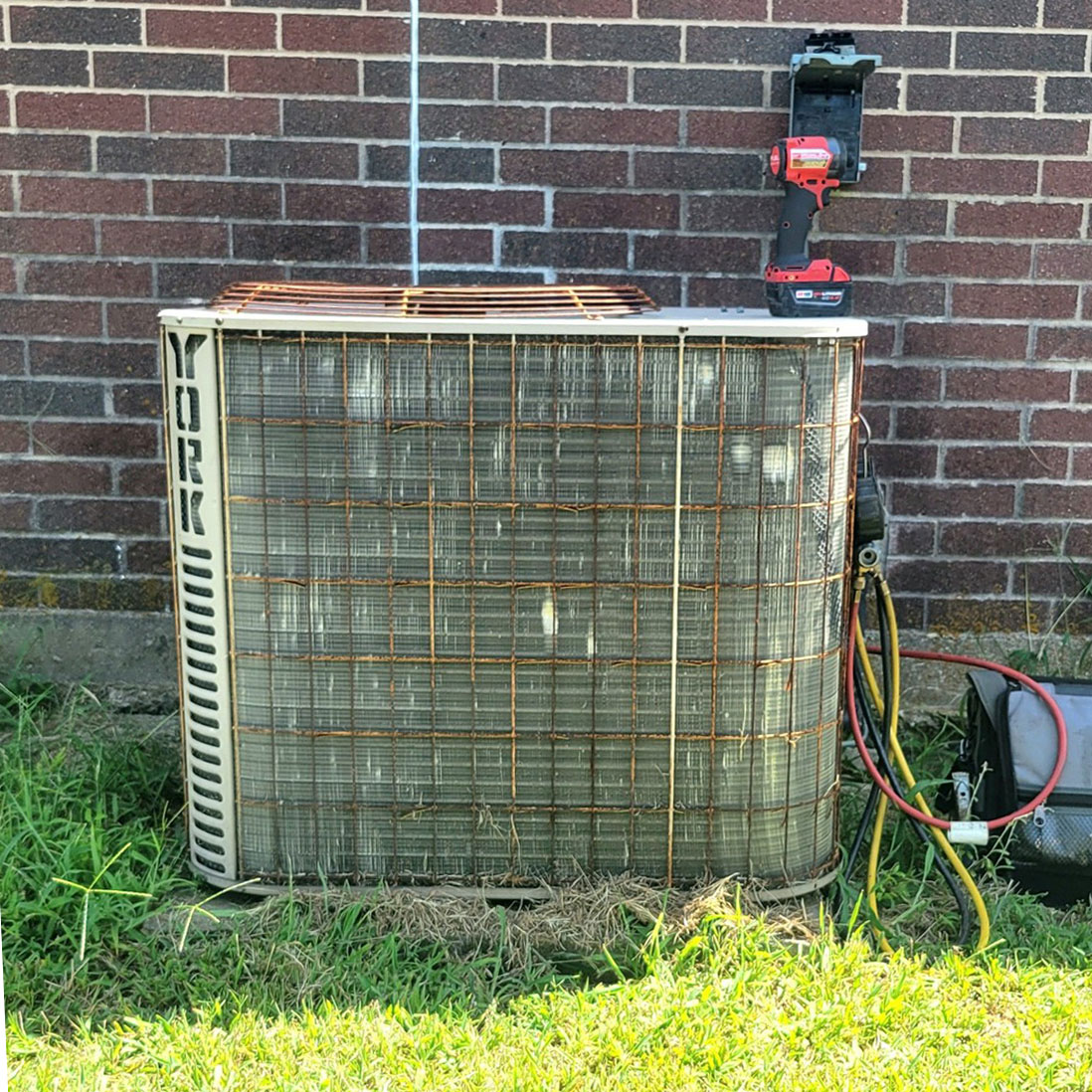 Old rusty AC unit