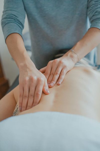 Relaxing massage therapy session