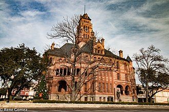 Waxahachie Texas historic courthouse and downtown square