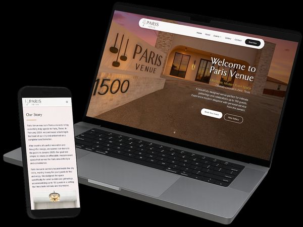 Wedding Venue Website Example