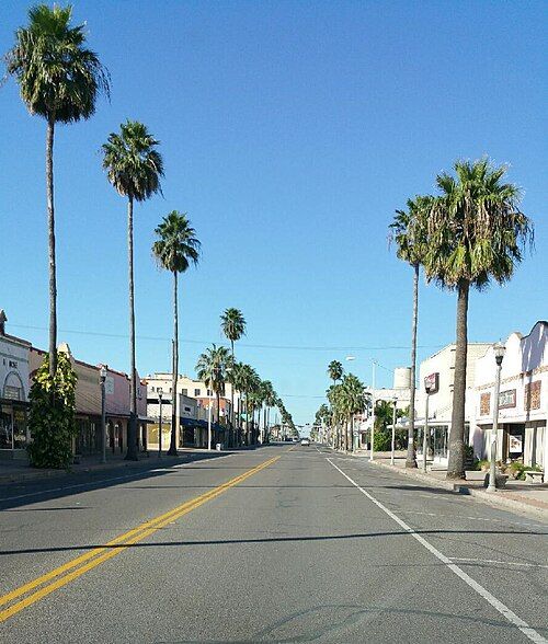 Weslaco Texas downtown and Rio Grande Valley agricultural region